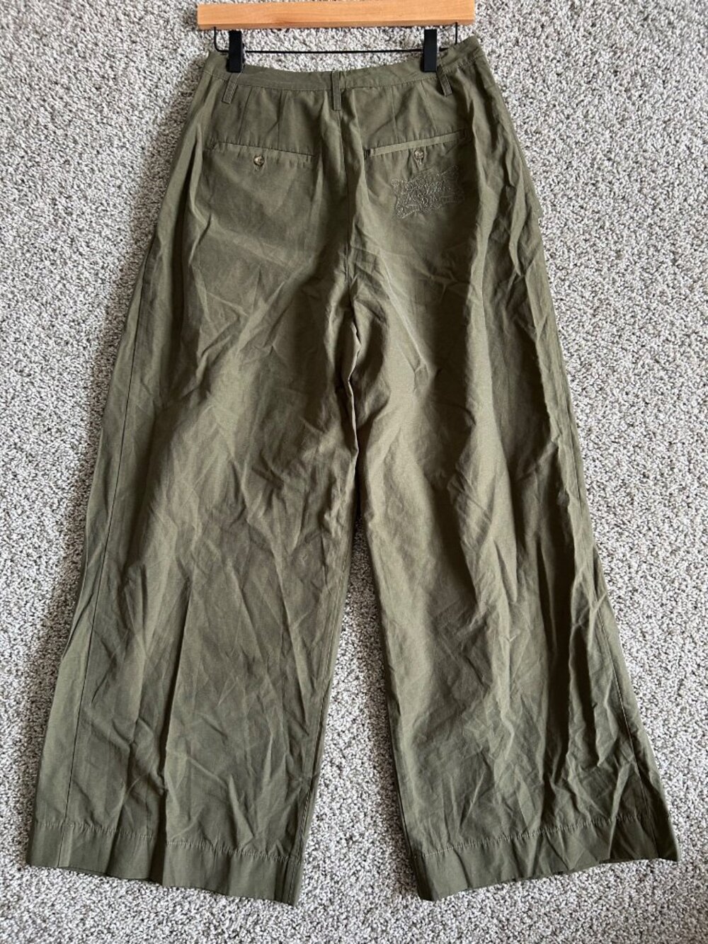 Damson Madder Women's Sz 6 Fabia Pleated Wide Leg Pants Adjustable D-Ring Belt - Picture 2 of 10
